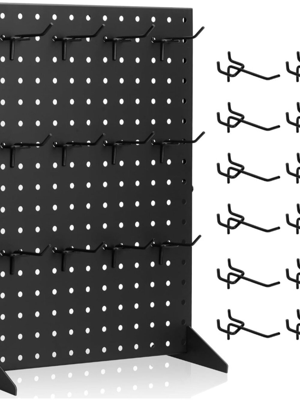 Pegboard Display Stand With 12 Peg Hooks for Retail Craft Shows & Fairs - Metal